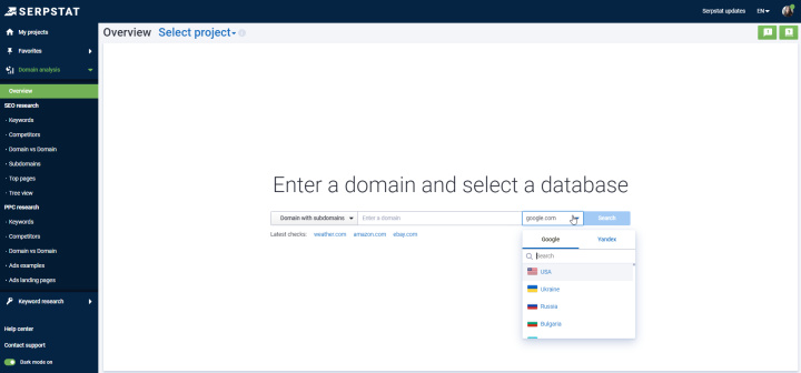 What is Serpstat | Domain Analysis&nbsp;module