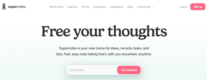 Supernotes website