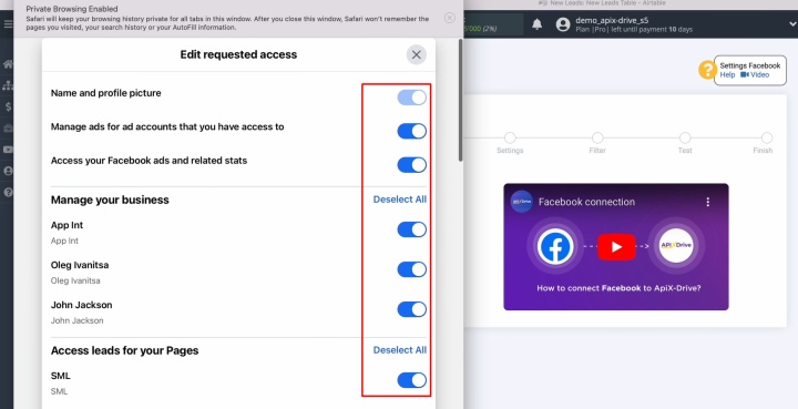 Check that all access is enabled Check that all access is enabled