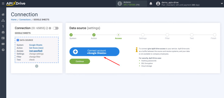 Google Sheets and Autopilot integration | Connect the Google Sheets account