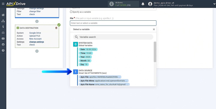 Select variables