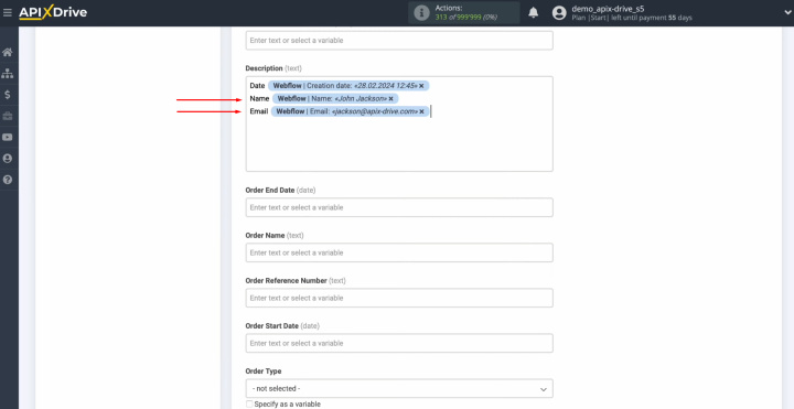 Webflow and Salesforce integration | To go to the next line, press “Enter”