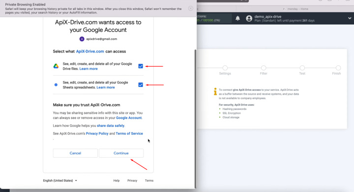 Google Sheets and Monday.com integration | Check all the checkboxes