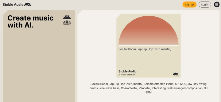 Stable Audio website