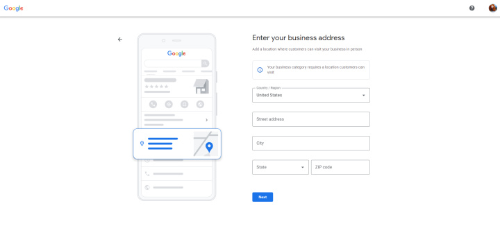 How to Build a Google Business Page | Enter your business address