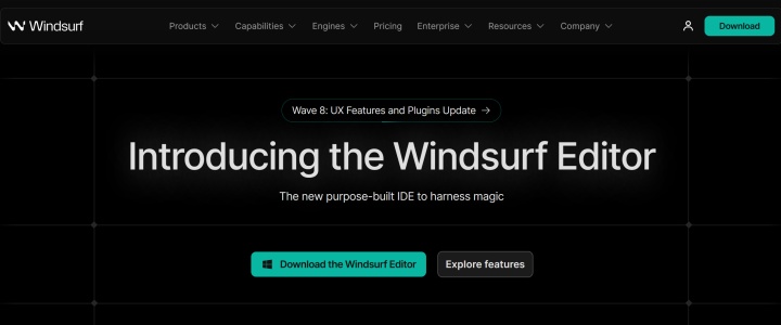 Screenshot from the website windsurf.com Screenshot from the website windsurf.com