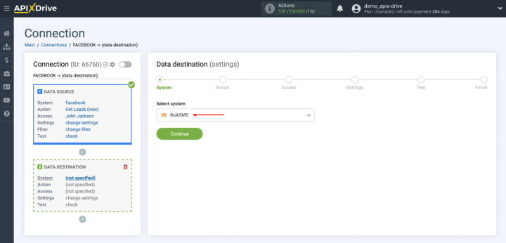 Facebook and BulkSMS integration | Select BulkSMS