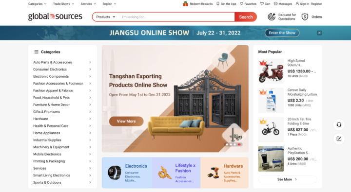 Top 10 Chinese B2B e-commerce marketplaces | Global sources