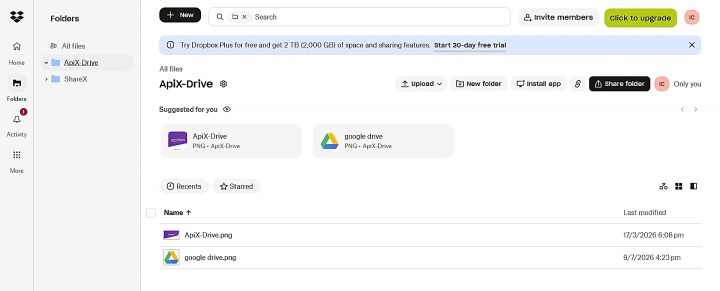 Files in Dropbox