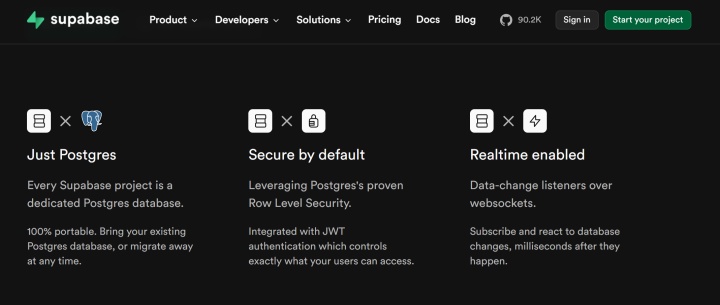 Supabase website Supabase website