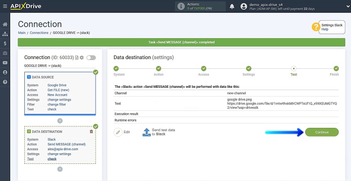 Return to ApiX-Drive to complete the settings