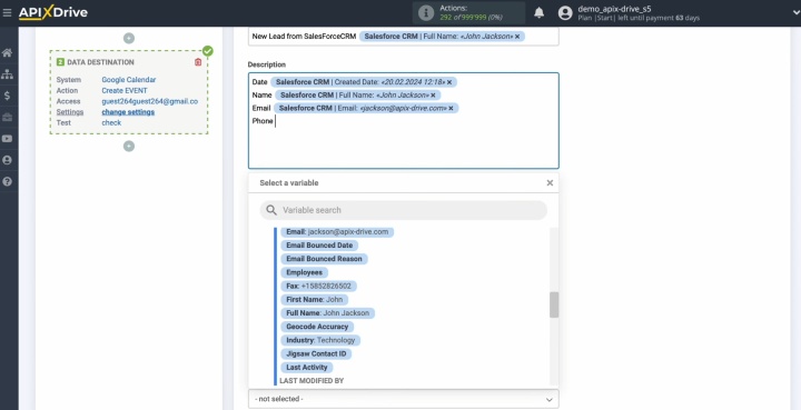 Select needed variables