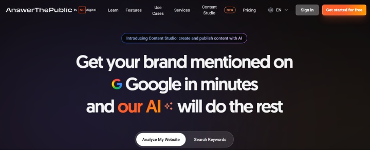 AnswerThePublic website
