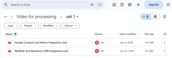 New files appear in Google Drive