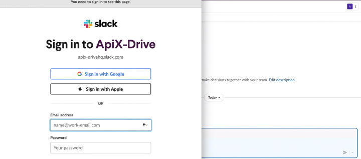 Facebook and Slack integration | Log in to Slack