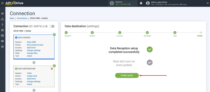 Zoho CRM and Trello integration | Enable automatic data update