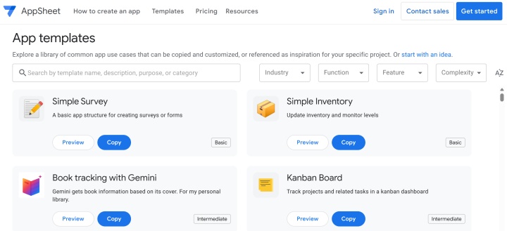 App templates