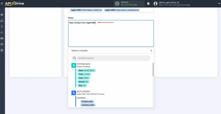 Integración de Agile CRM y Airtable | También puedes ingresar datos manualmente