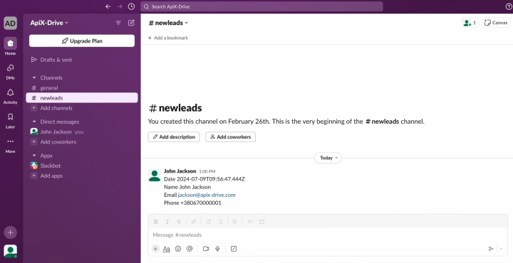 Integración de Tally y Slack | Vaya a Slack y verifique el resultado