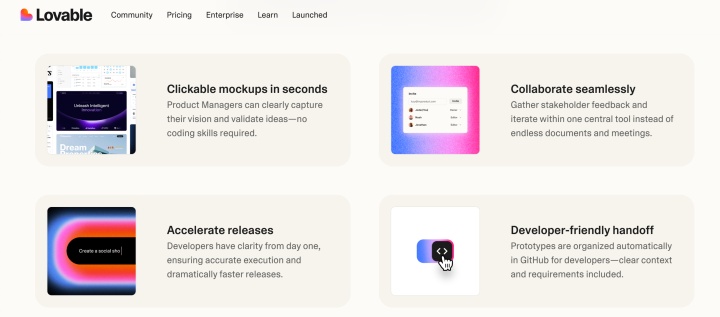 Sitio web Lovable.dev Sitio web Lovable.dev