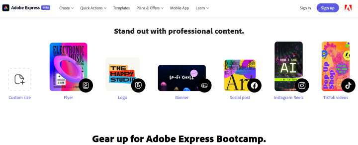 Las mejores alternativas de Canva | Adobe Express