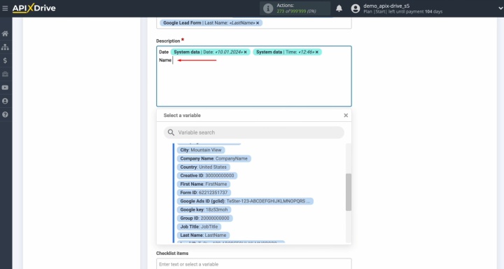 Integración de Google Lead Form y Trello | No solo use variables, sino que también ingrese valores manualmente Integración de Google Lead Form y Trello | No solo use variables, sino que también ingrese valores manualmente