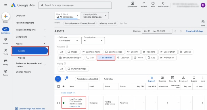 Integración de Google Lead Form y Trello | Ve a la sección "Recursos" y selecciona Formulario de clientes potenciales. Integración de Google Lead Form y Trello | Ve a la sección "Recursos" y selecciona Formulario de clientes potenciales.