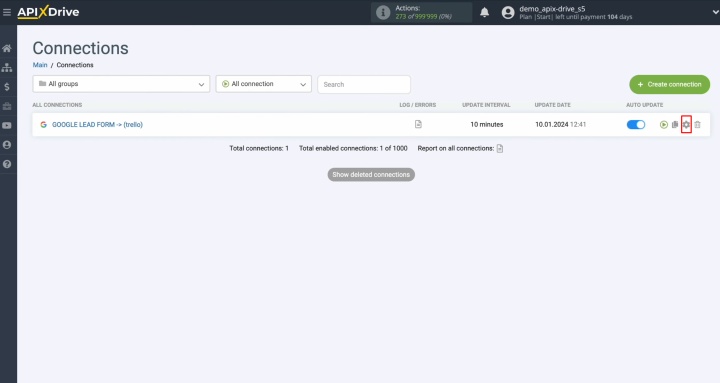 Integración de Google Lead Form y Trello | Haz clic en el botón de ajustes Integración de Google Lead Form y Trello | Haz clic en el botón de ajustes