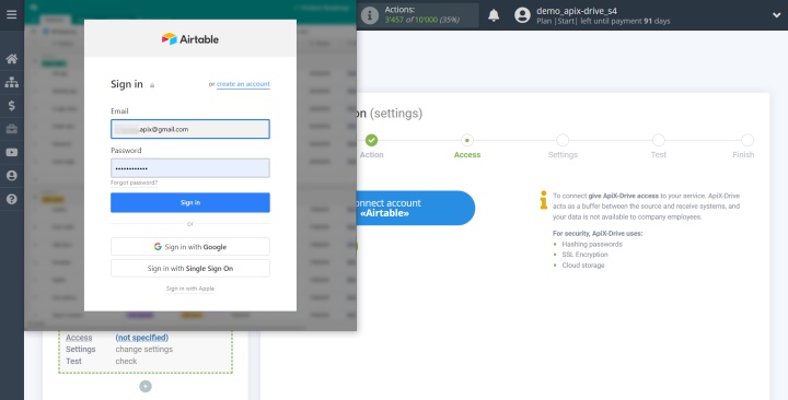 Inicia sesión en Airtable