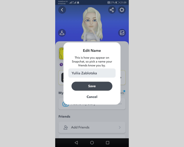 Cómo cambiar el nombre de usuario de Snapchat | Editar nombre