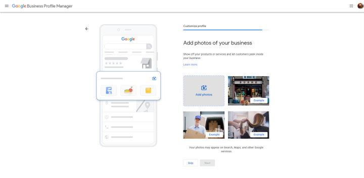 Cómo construir una página comercial de Google | Agrega fotos de tu negocio