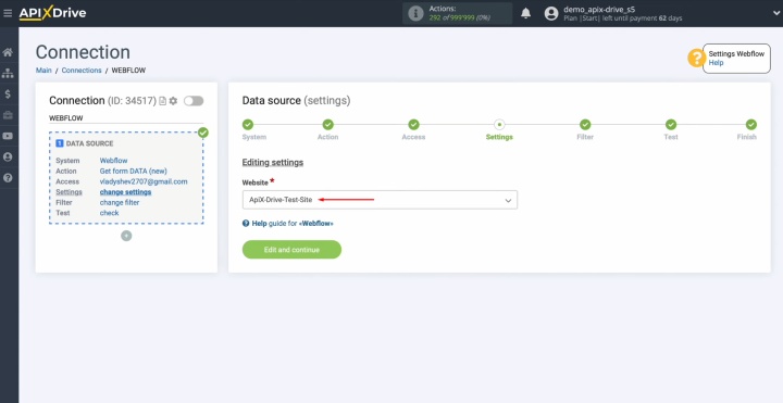 Integración de Webflow y Google Sheets | Elige el sitio web