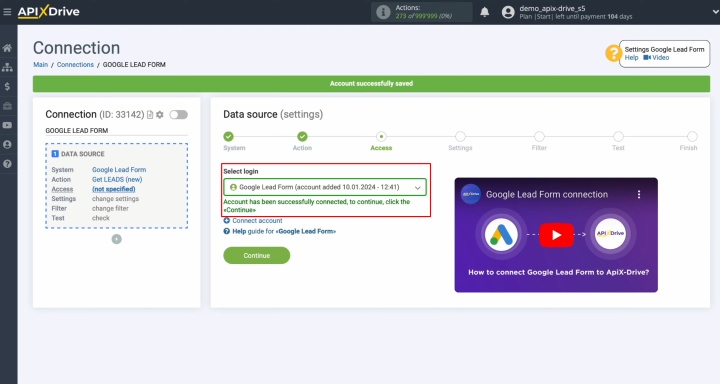 Integración de Google Lead Form y Trello | Seleccione la cuenta conectada Integración de Google Lead Form y Trello | Seleccione la cuenta conectada