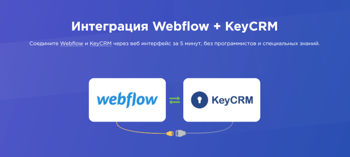 Интеграция Webflow – KeyCRM