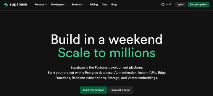 Веб-сайт Supabase