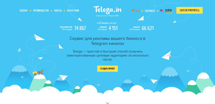 Биржа рекламы Telega.in