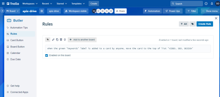 Управление проектами в Trello | Правило автоматизации