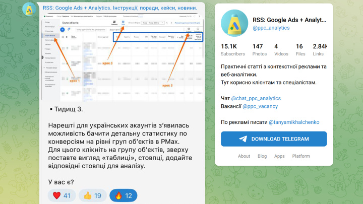 RSS: Google Ads + Analytics