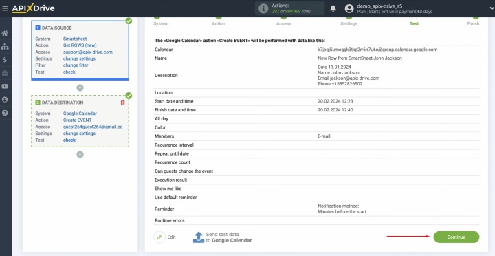 Чтобы завершить процесс настройки, вернитесь в ApiX-Drive. Чтобы завершить процесс настройки, вернитесь в ApiX-Drive.