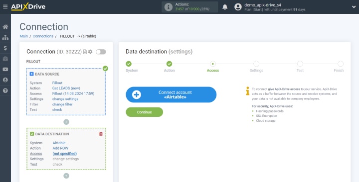 Подключить аккаунт Airtable