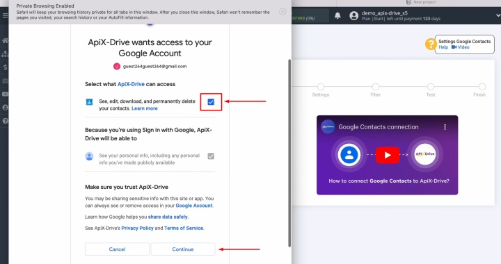Предоставьте необходимые доступы к вашему рабочему пространству