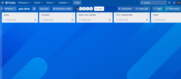 Управление проектами в Trello | Этапы-колонки