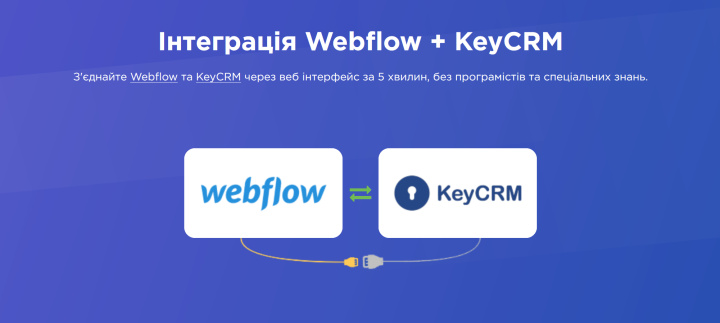 Інтеграція Webflow – KeyCRM