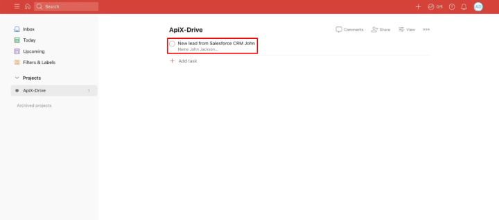 Інтеграція Salesforce і Todoist | Нове завдання в Todoist