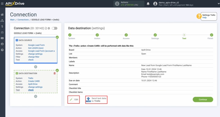 Приклад даних, які будуть надіслані до Trello Приклад даних, які будуть надіслані до Trello