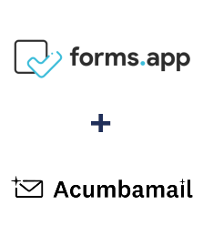Einbindung von forms.app und Acumbamail