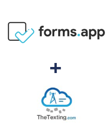 Einbindung von forms.app und TheTexting