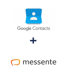 Einbindung von Google Contacts und Messente
