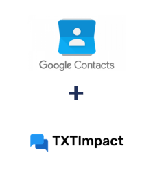 Einbindung von Google Contacts und TXTImpact