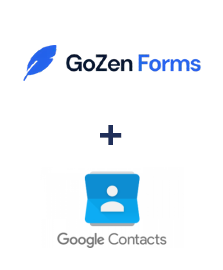 Einbindung von GoZen Forms und Google Contacts